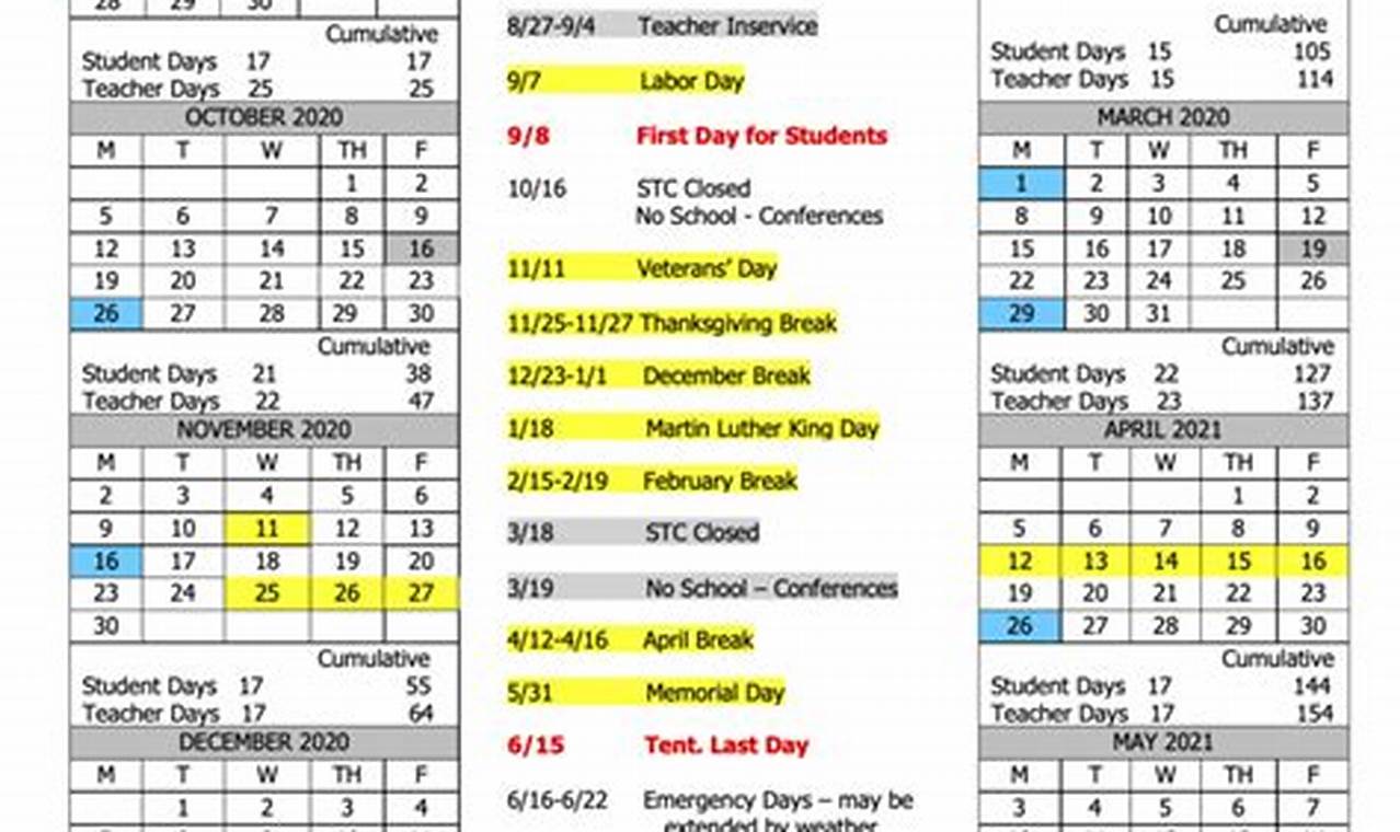 Wallingford Public Schools Calendar