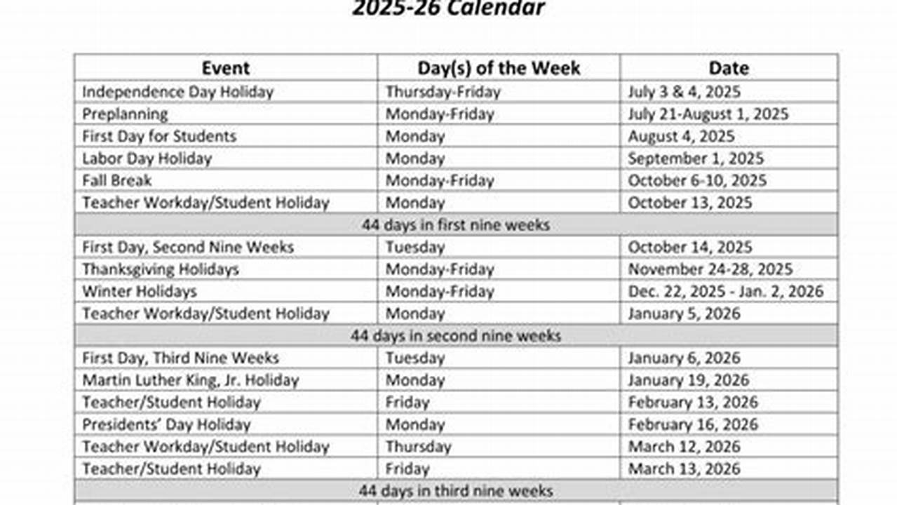 Access Thomas County Schools Calendar 2023 24