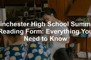 Winchester High School Summer Reading Form | Best Schools in America: Top Public & Private Options