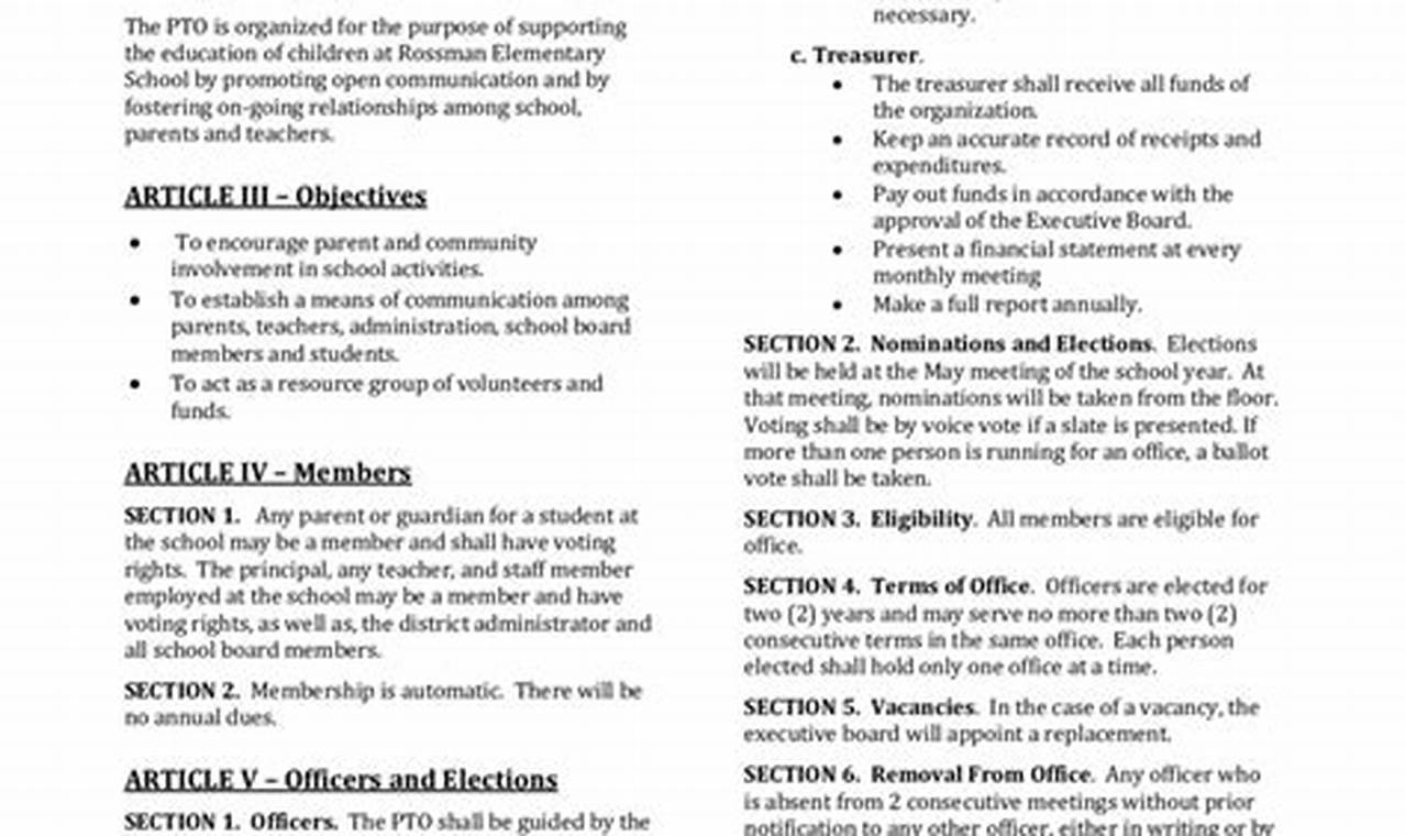 Essential PTO Bylaws for Thriving Elementary Schools