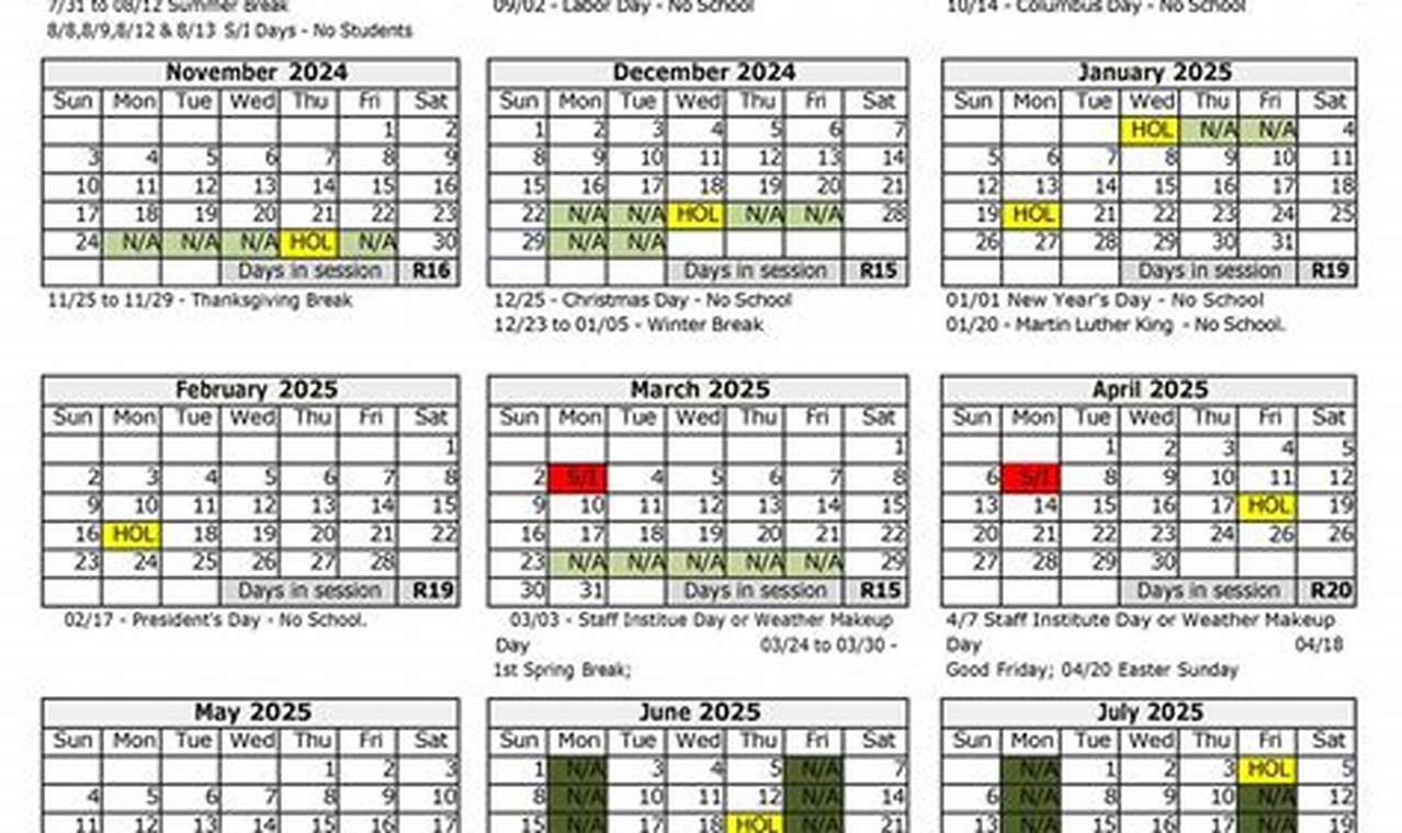Coderva Calendar COA Elementary School Calendar 2024-25