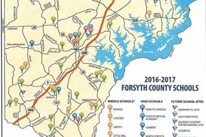 Forsyth County Schools Map &amp; Locations | Best Schools in America: Top Public & Private Options